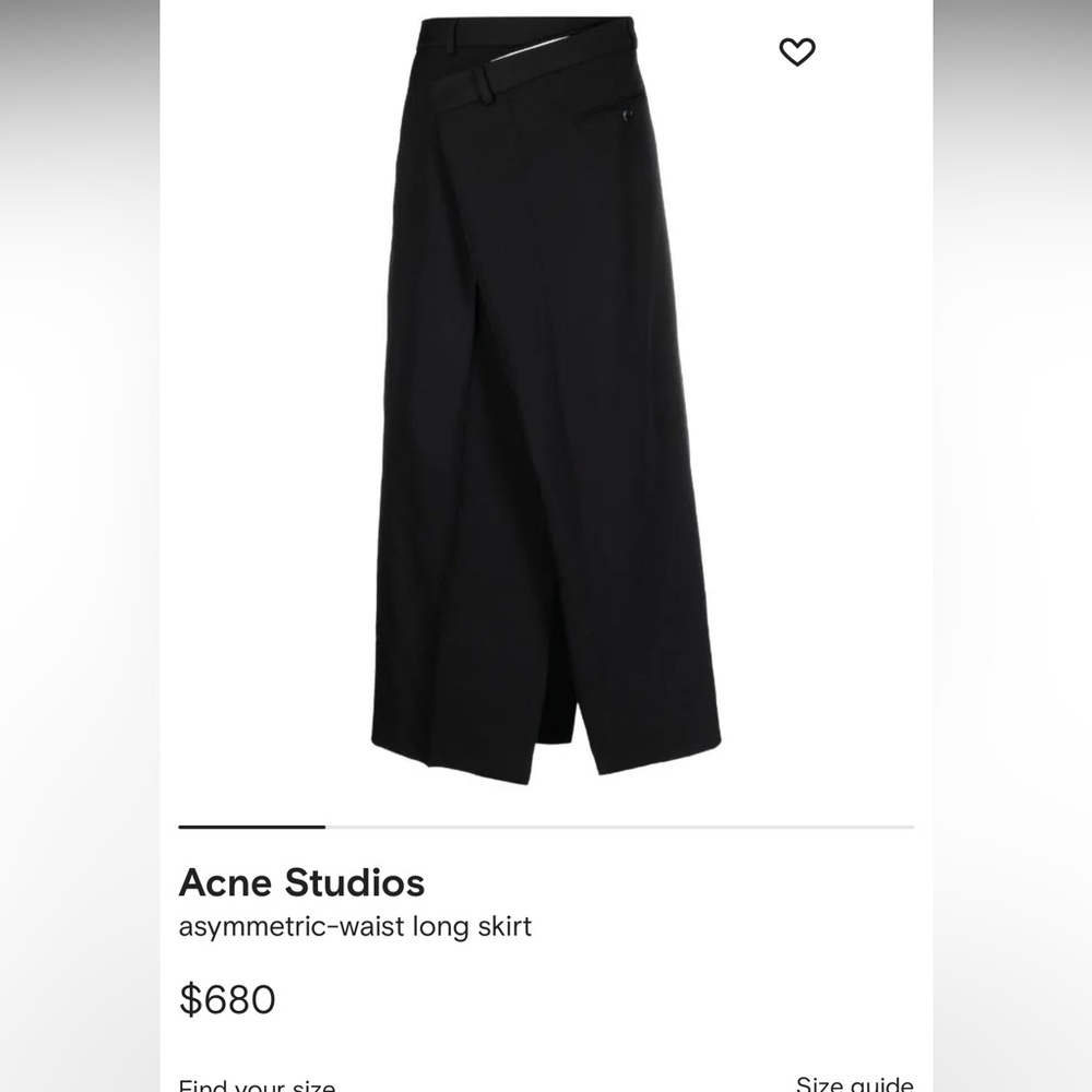 Acne Studios asymmetric-waist long skirt